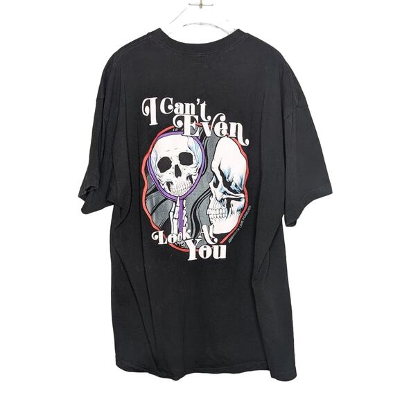 Assholes Live Forever Black Short Sleeve I Can't Even Look At You Graphic Tee - Picture 1 of 5